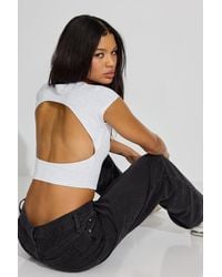 Garage - Open Back Cap Sleeve T Shirt - Lyst