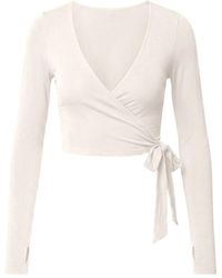 Garage - Smooth Long Sleeve Wrap Top - Lyst