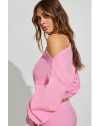 Garage - Softterry Rib Off Shoulder Sweater - Lyst