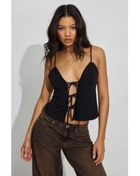 Garage - Tie Front Cami Top - Lyst
