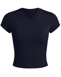 Garage - Sleek High V-Neck Short Sleeve Top - Lyst