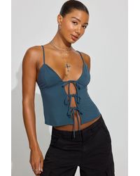 Garage - Tie Front Cami Top - Lyst