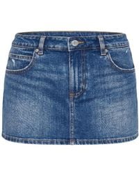Garage - Denim Micro Skort - Lyst
