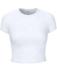 Garage - Supersoft Crewneck Cropped T-Shirt - Lyst
