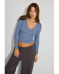 Garage - Tara V-Neck Long Sleeve Top - Lyst