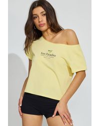 Garage - Off Shoulder T Shirt - Lyst