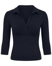 Garage - Sleek 3/4 Sleeve Polo Top - Lyst