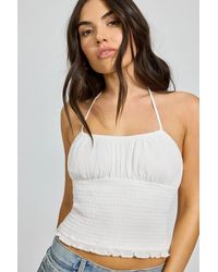 Garage - Samantha Smocked Halter Top - Lyst