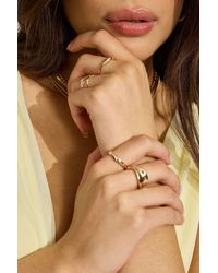 Garage - Set Of 4 Wavy Minimal Rings - Lyst