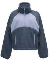 Garage - Sherpa Mixed Media Half Zip Jacket - Lyst