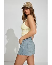 Garage - Denim Relaxed A-Line Shorts - Lyst