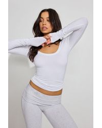 Garage - Soft Scoop Neck Long Sleeve Top - Lyst