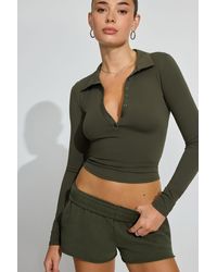 Garage - Sleek Polo Long Sleeve Top - Lyst