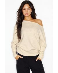 Garage - Long Sleeve Spongy Relaxed Off Shoulder Sweater - Lyst