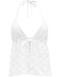 Garage - Lace Babydoll Flyaway Halter Top - Lyst