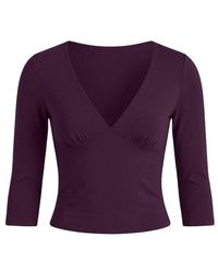 Garage - Plunge 3/4 Sleeve Top - Lyst
