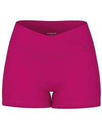 Garage - Perfect Peach Cross Front Active Shorts - Lyst