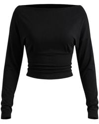 Garage - Asymmetric Snatched Waist Long Sleeve Top - Lyst