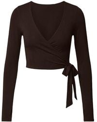 Garage - Smooth Long Sleeve Wrap Top - Lyst