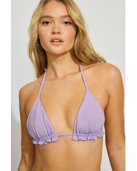Garage - Ruffle Triangle Bikini Top - Lyst