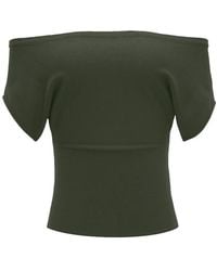 Garage - Off Shoulder Short Sleeve Cinch Waist Top - Lyst