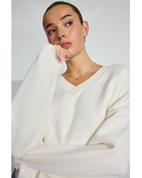 Garage - V-Neck Oversized Sweater - Lyst
