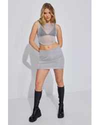 Garage - Lurex Mini Skirt - Lyst