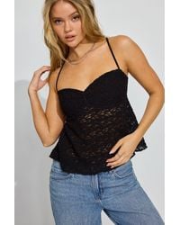 Garage - Apron Back Lace Halter Top - Lyst