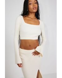 Garage - Long Sleeve Square Neck Sweater - Lyst