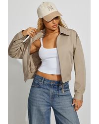 Garage - Crop Twill Bomber Jacket - Lyst