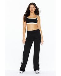 Garage - Tricot Low Rise Straight Leg Pants - Lyst