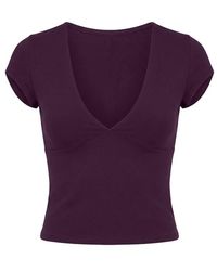 Garage - Sleek Plunge T-Shirt - Lyst