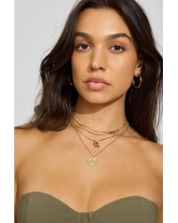 Garage - Set Of 5 Hammered Charms And Chains Necklaces - Lyst