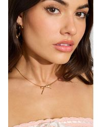Garage - Snake Chain Bow Necklace - Lyst