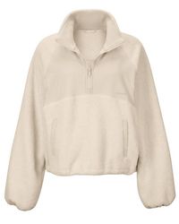 Garage - Sherpa Mixed Media Half Zip Jacket - Lyst