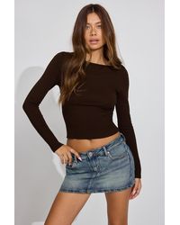 Garage - Denim Micro Skort - Lyst
