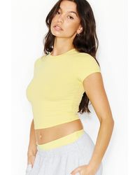 Garage - Supersoft Crewneck Cropped T-Shirt - Lyst