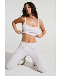 Garage - Soft Cotton Fold Over Flare Pants - Lyst
