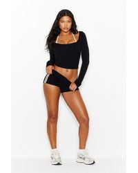 Garage - Sleek Open Neck Long Sleeve Top - Lyst