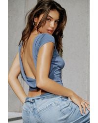 Garage - Cowl Back Short Sleeve Top - Lyst
