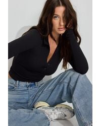 Garage - Sleek Polo Long Sleeve Top - Lyst