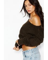 Garage - Long Sleeve Spongy Relaxed Off Shoulder Sweater - Lyst