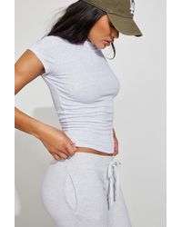 Garage - Cap Sleeve Ribbed T-Shirt - Lyst