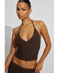 Garage - Mini Ribbed Halter Cami Top - Lyst