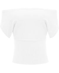 Garage - Off Shoulder Short Sleeve Cinch Waist Top - Lyst