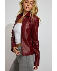 Garage - Faux Leather Worker Jacket - Lyst