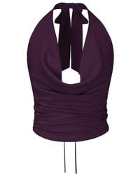 Garage - Smooth Open Back Cowl Top - Lyst