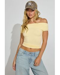 Garage - Smooth Off Shoulder T-Shirt - Lyst