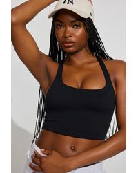 Garage - Active Cropped Racerback Tank Top - Lyst