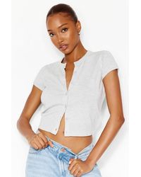 Garage - Cropped Button Up Top - Lyst